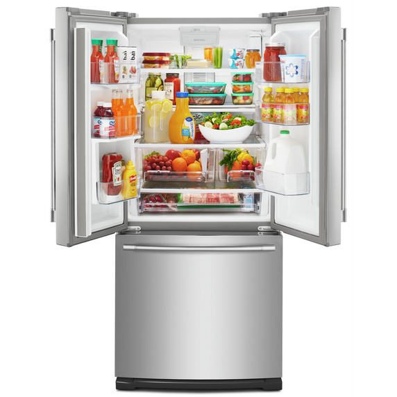 Maytag® 30-Inch Wide French Door Refrigerator with Exterior Water Dispenser- 20 Cu. Ft. MFW2055FRZ