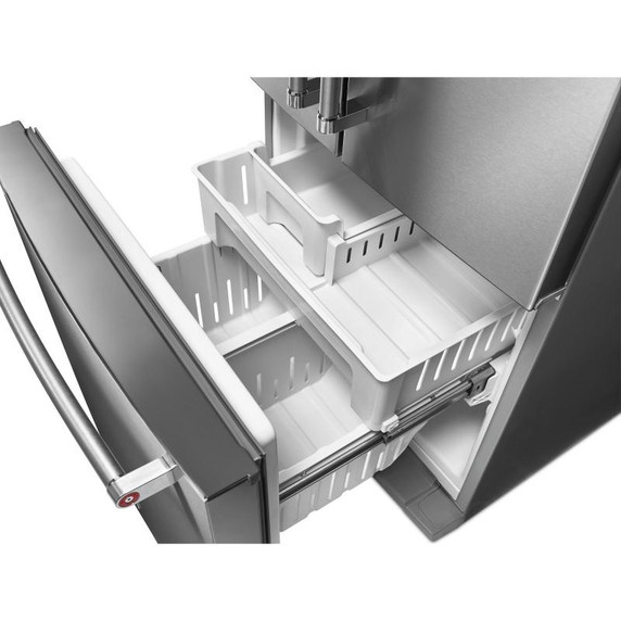 Kitchenaid® 20 cu. Ft. 30-Inch Width Standard Depth French Door Refrigerator with Interior Dispense KRFF300ESS