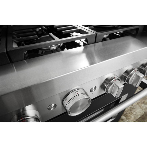 KitchenAid® 36'' Smart Commercial-Style Dual Fuel Range with 6 Burners KFDC506JBK