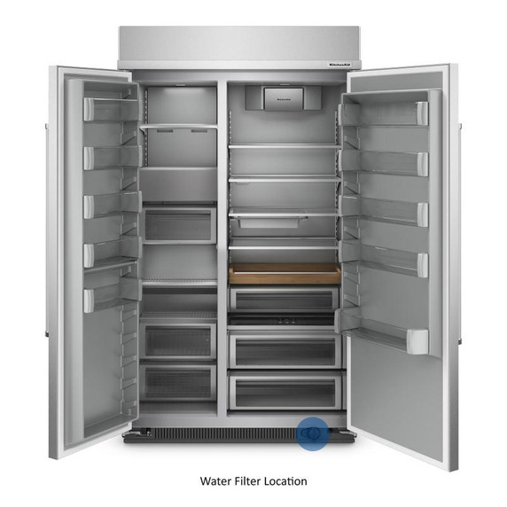 Kitchenaid® 30 Cu. Ft. 48" Built-In Side-by-Side Refrigerator with PrintShield™ Finish KBSN708MPS