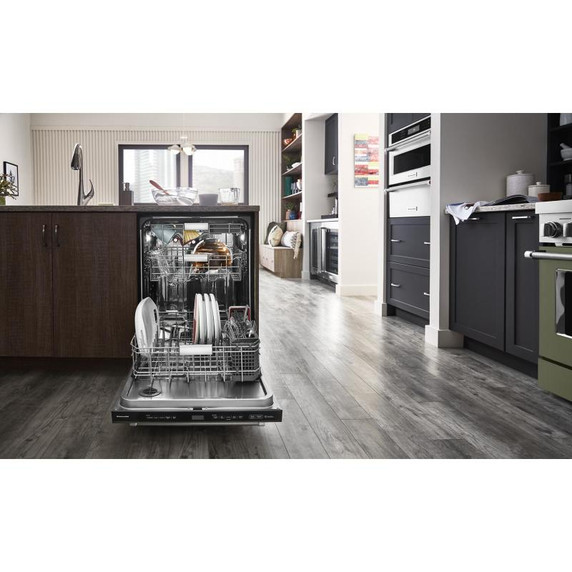 Kitchenaid® 44 dBA Dishwasher with 360° Max Jets™ Third Rack and LED Interior Lighting KDTM804KBS