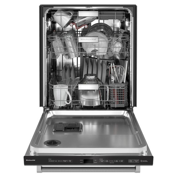 Kitchenaid® 44 dBA Dishwasher with 360° Max Jets™ Third Rack and LED Interior Lighting KDTM804KBS