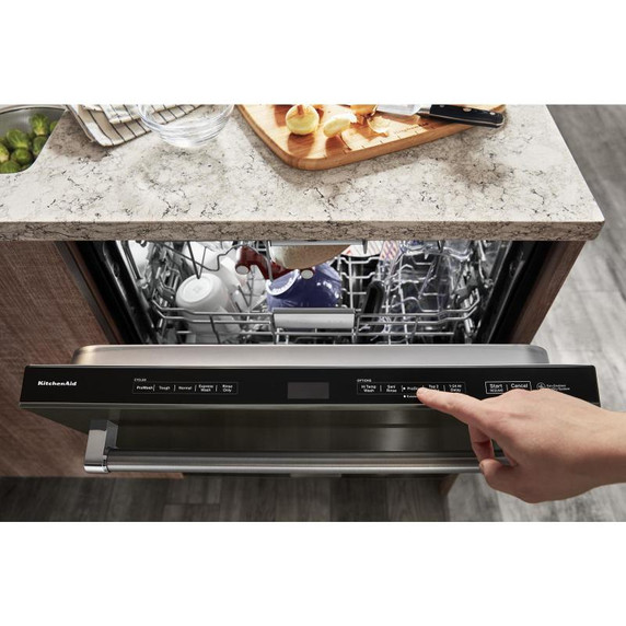Kitchenaid® 44 dBA Dishwasher with 360° Max Jets™ Third Rack and LED Interior Lighting KDTM804KBS