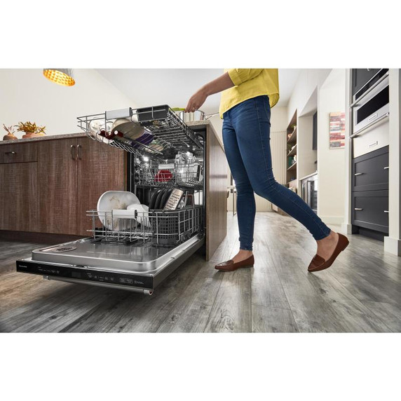 Kitchenaid® 44 dBA Dishwasher with 360° Max Jets™ Third Rack and LED Interior Lighting KDTM804KBS