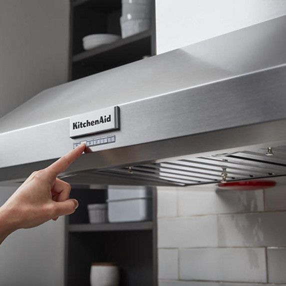Kitchenaid® 36" 585 or 1170 CFM Motor Class Commercial-Style Wall-Mount Canopy Range Hood KVWC956KSS