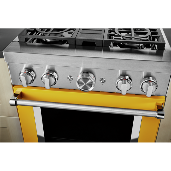 KitchenAid® 30'' Smart Commercial-Style Gas Range with 4 Burners KFGC500JYP