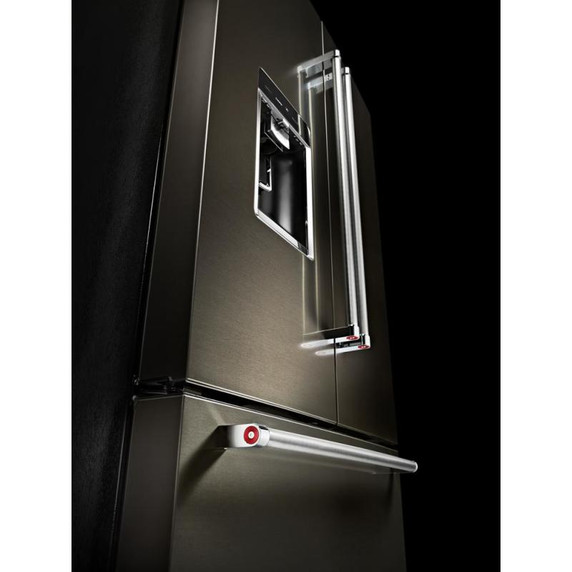 Kitchenaid® 23.8 cu. ft. 36" Counter-Depth French Door Platinum Interior Refrigerator with PrintShield™ Finish KRFC704FBS Kitchenaid® 23.8 cu. ft. 36" Counter-Depth French Door Platinum Interior Refrigerator with PrintShield™ Finish KRFC704FBS
