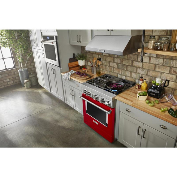 KitchenAid® 30'' Smart Commercial-Style Dual Fuel Range with 4 Burners KFDC500JPA