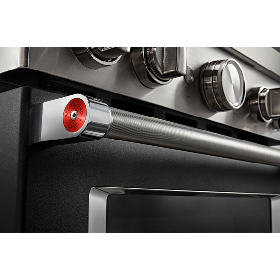 KitchenAid® 30'' Smart Commercial-Style Dual Fuel Range with 4 Burners KFDC500JBK