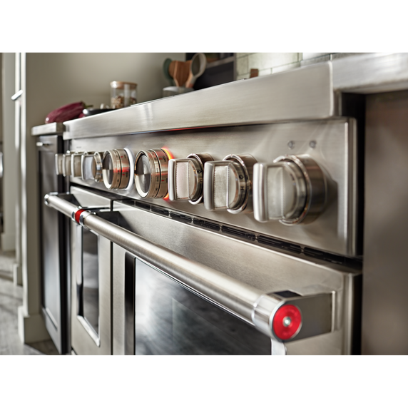 KitchenAid® 48'' Smart Commercial-Style Gas Range with Griddle KFGC558JSS