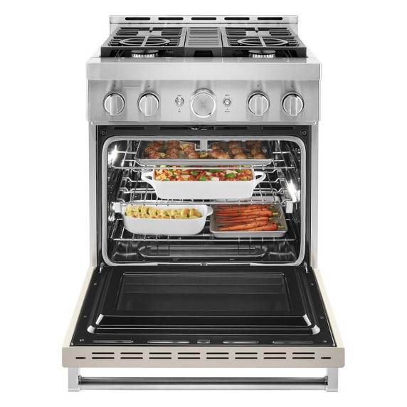 KitchenAid® 30'' Smart Commercial-Style Gas Range with 4 Burners KFGC500JMH
