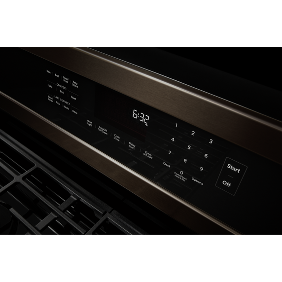 Kitchenaid® 30-Inch 5-Burner Gas Convection Range KFGG500EBS