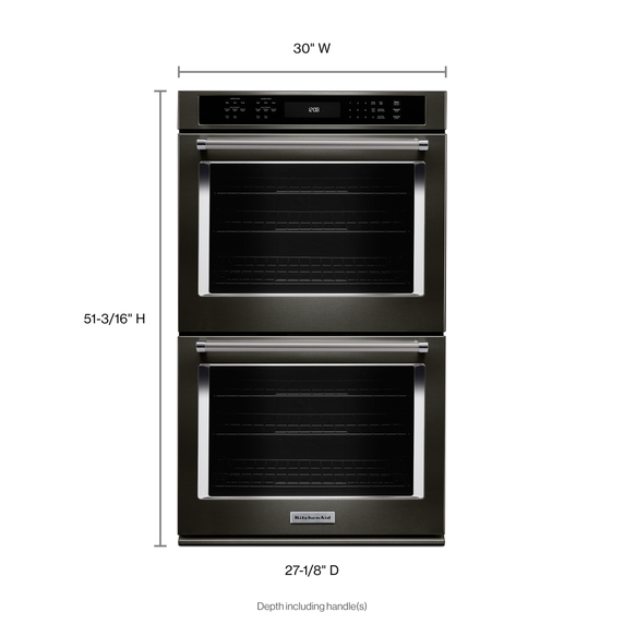 Kitchenaid® 30 Double Wall Oven with Even-Heat™ True Convection KODE500EBS