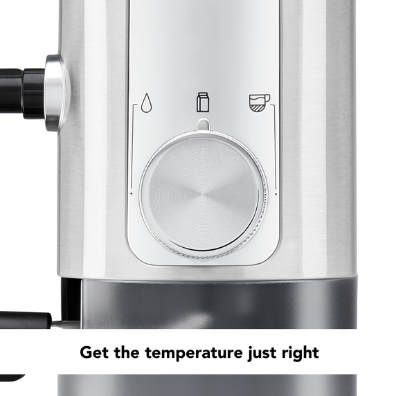 Kitchenaid® Metal Semi-Automatic Espresso Machine and Automatic Milk Frother Attachment Bundle KES6504SX