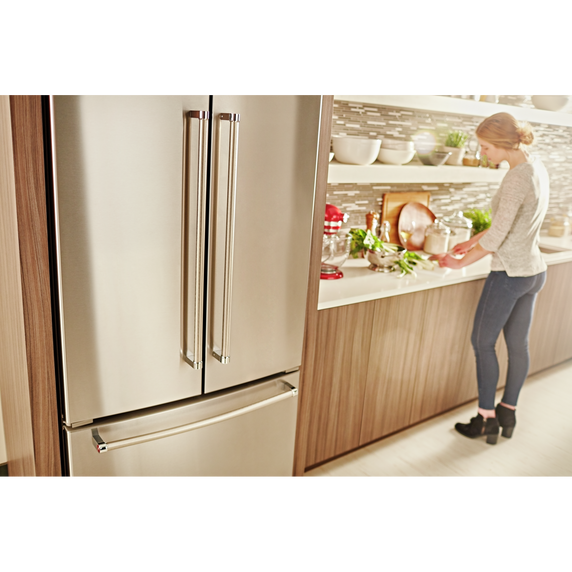 Kitchenaid® 20 cu.ft. 36-Inch Width Counter-Depth French Door Refrigerator with Interior Dispense KRFC300ESS