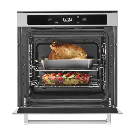 Kitchenaid® 24" Smart Single Wall Oven with True Convection YKOSC504PPS