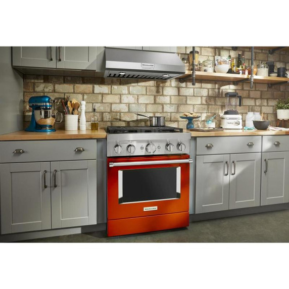 Kitchenaid® 30" 585 CFM Motor Class Commercial-Style Under-Cabinet Range Hood System KVUC600KSS