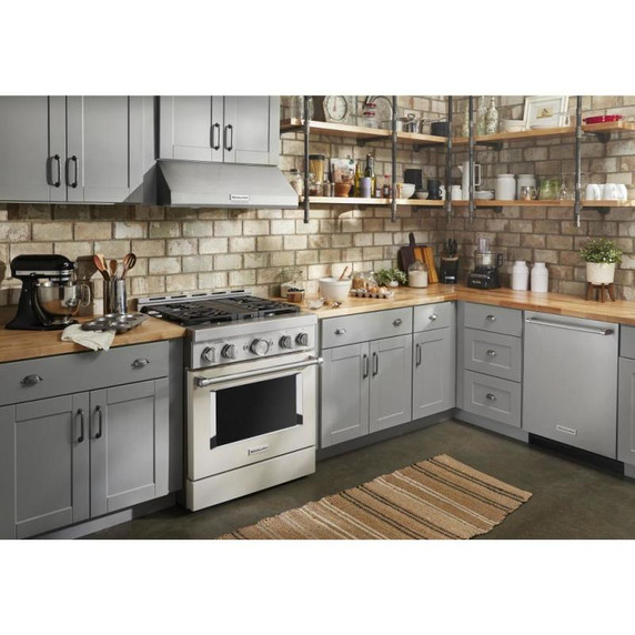 Kitchenaid® 30" 585 CFM Motor Class Commercial-Style Under-Cabinet Range Hood System KVUC600KSS