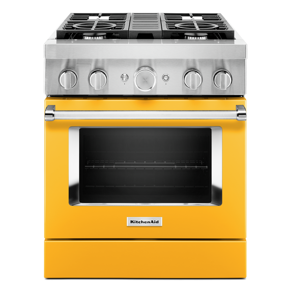 KitchenAid® 30'' Smart Commercial-Style Dual Fuel Range with 4 Burners KFDC500JYP