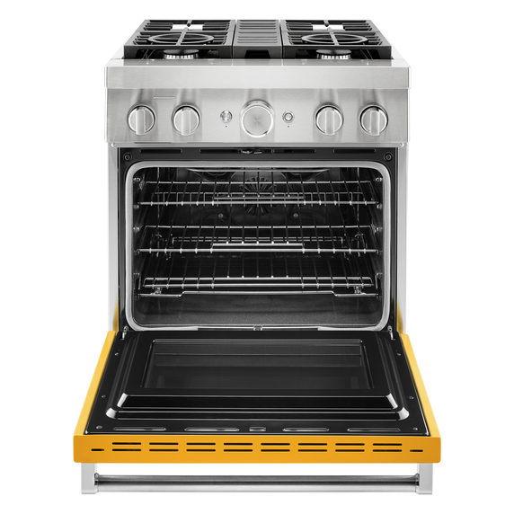 KitchenAid® 30'' Smart Commercial-Style Dual Fuel Range with 4 Burners KFDC500JYP