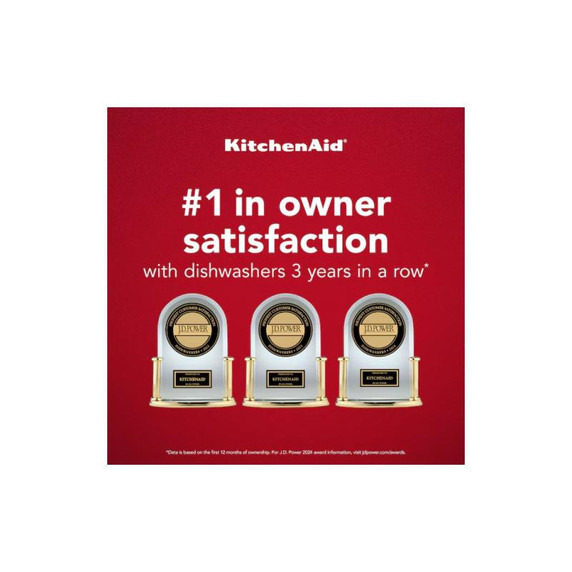 Kitchenaid® 44 dBA Dishwasher in PrintShield™ Finish with 360° Max Jets™ Third Rack KDTM404KPS