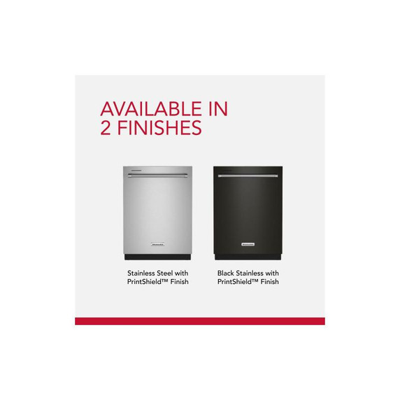 Kitchenaid® 44 dBA Dishwasher in PrintShield™ Finish with 360° Max Jets™ Third Rack KDTM404KPS