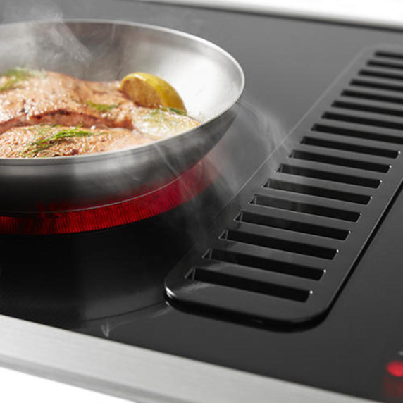 Kitchenaid® 36" Electric Downdraft Cooktop with 5 Elements KCED606GSS