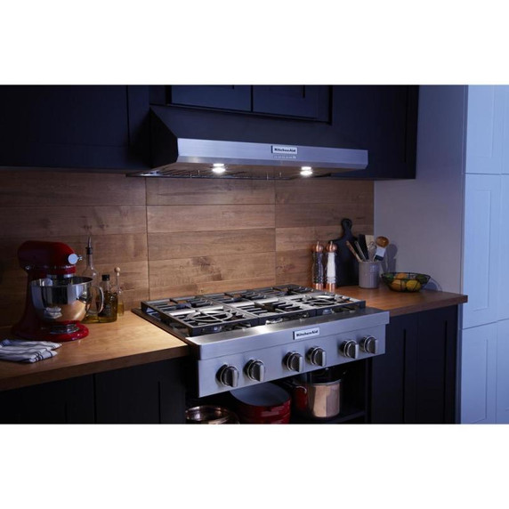 Kitchenaid® 36" 585 CFM Motor Class Commercial-Style Under-Cabinet Range Hood System KVUC606KSS