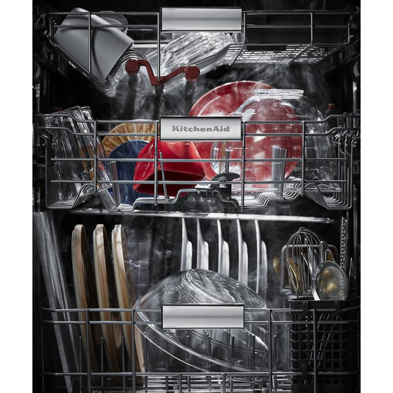 Kitchenaid® 44 dBA Dishwasher in PrintShield™ Finish with 360° Max Jets™ Third Rack KDTM604KBS