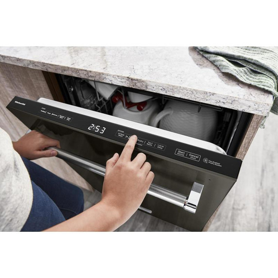 Kitchenaid® 44 dBA Dishwasher in PrintShield™ Finish with 360° Max Jets™ Third Rack KDTM604KBS
