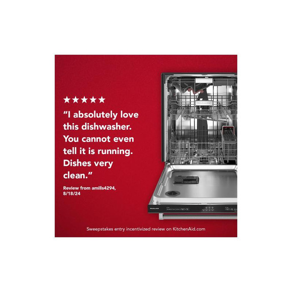Kitchenaid® 44 dBA Dishwasher in PrintShield™ Finish with 360° Max Jets™ Third Rack KDTM604KBS