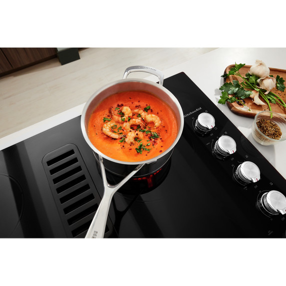 Kitchenaid® 30 Electric Downdraft Cooktop with 4 Elements KCED600GBL