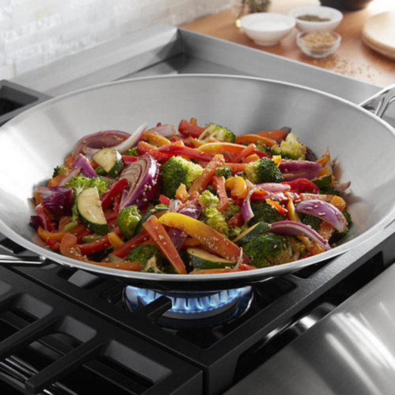 KitchenAid® 48'' 6-Burner Commercial-Style Gas Rangetop with Griddle KCGC558JSS
