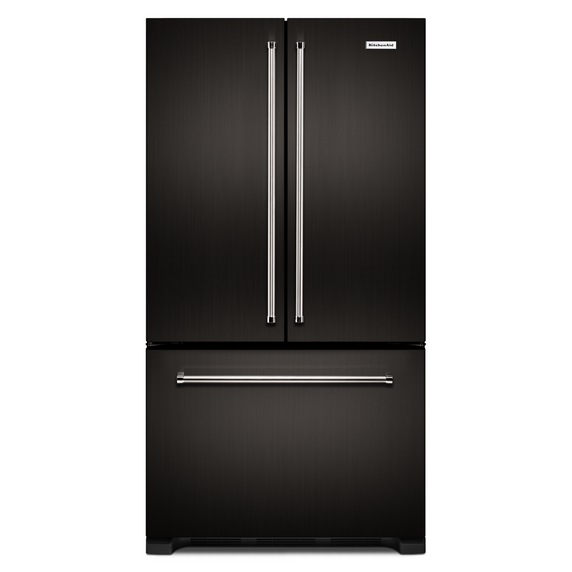 Kitchenaid® 22 cu. ft. 36-Inch Width Counter Depth French Door Refrigerator with Interior Dispense and PrintShield™ Finish KRFC302EBS
