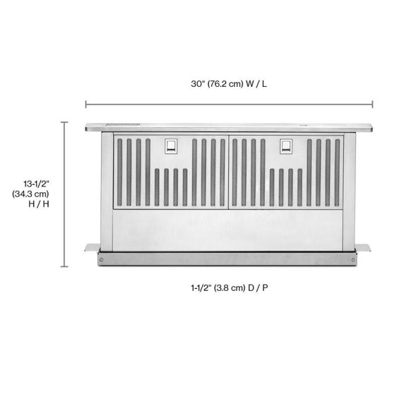 Kitchenaid® 30" Retractable Downdraft System, 600 CFM KXD4630YSS