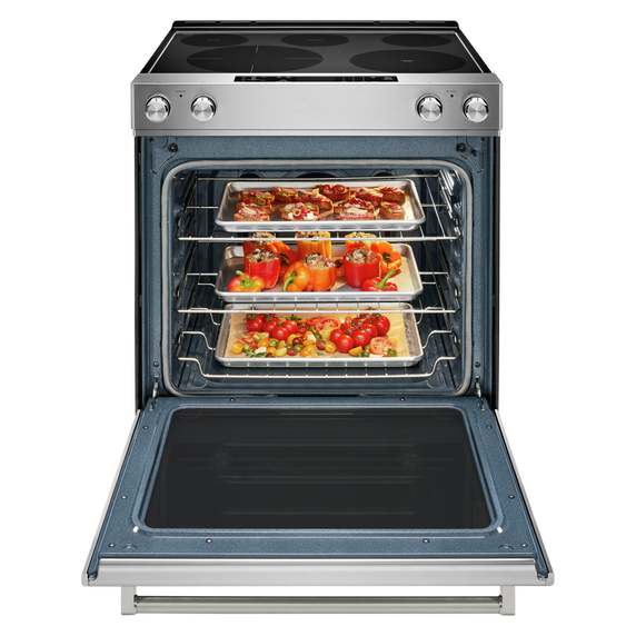 Kitchenaid® 30-Inch 5-Element Electric Slide-In Convection Range YKSEG700ESS