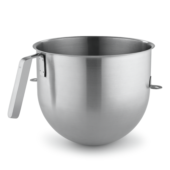 Kitchenaid® 8 Quart NSF Certified Polished Stainless Steel Bowl with J Hook Handle KSMC8QBOWL