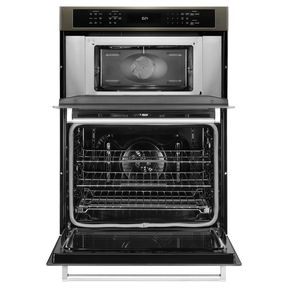 Kitchenaid® 30 Combination Wall Oven with Even-Heat™  True Convection (Lower Oven) KOCE500EBS