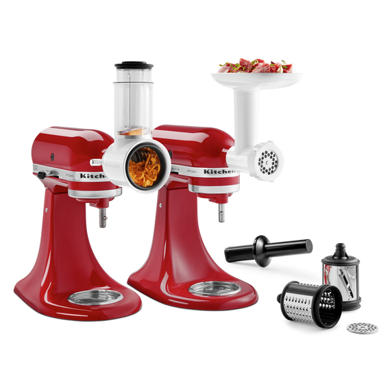 Kitchenaid® Food Grinder + Fresh Prep Slicer/Shredder Attachment Bundle KSM2VSGA