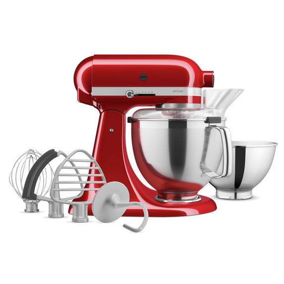 Kitchenaid® Artisan® Series 5 Quart Tilt-Head Stand Mixer with Premium Accessory Pack KSM195PSCA