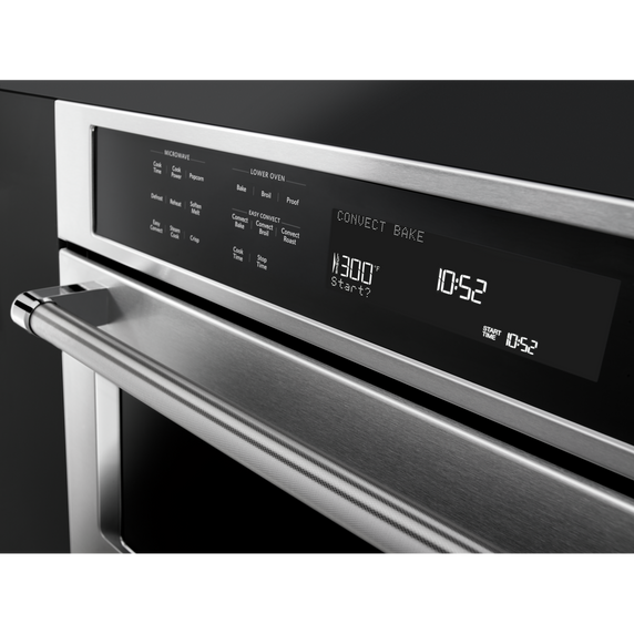 Kitchenaid® 30 Combination Wall Oven with Even-Heat™  True Convection (Lower Oven) KOCE500ESS