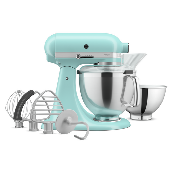 Kitchenaid® Artisan® Series 5 Quart Tilt-Head Stand Mixer with Premium Accessory Pack KSM195PSMI