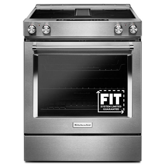 Kitchenaid® 30-Inch 4-Element Electric Downdraft Front Control Range KSEG950ESS
