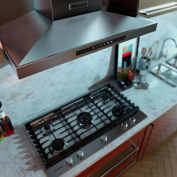 Kitchenaid® 36" 5-Burner Gas Cooktop with Griddle KCGS956ESS