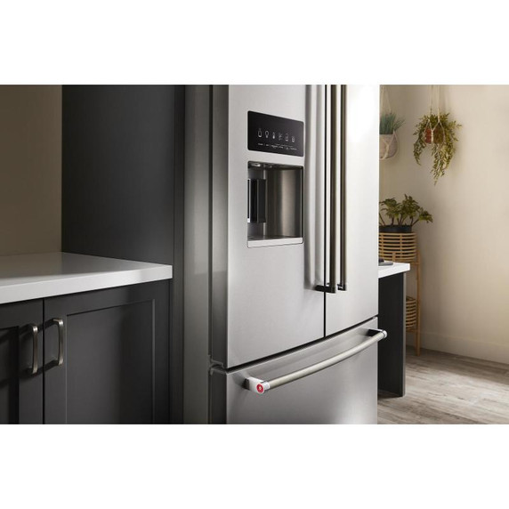 Kitchenaid® 26.8 Cu. Ft. Standard-Depth French Door Refrigerator with Exterior Ice and Water Dispenser KRFF577KPS