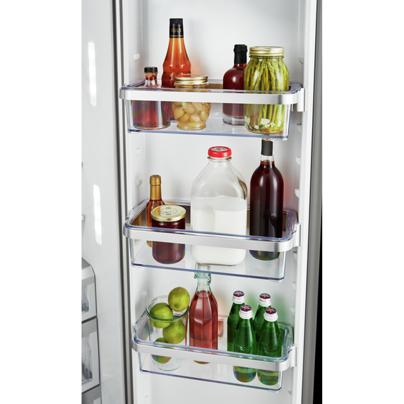 Kitchenaid® 24.8 cu ft. Side-by-Side Refrigerator with Exterior Ice and Water and PrintShield™ finish KRSF705HPS