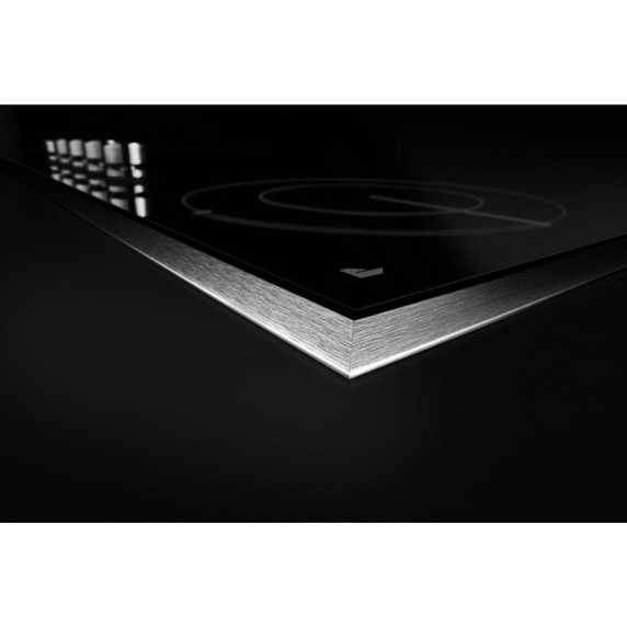 Jennair® 36" Lustre Stainless Radiant Glass Cooktop with Halo-Effect Knobs JEC3536HS