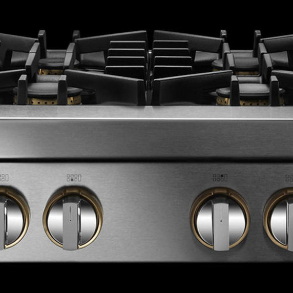 Jennair® 48" RISE™ Gas Professional-Style Rangetop with Chrome-Infused Griddle JGCP548HL