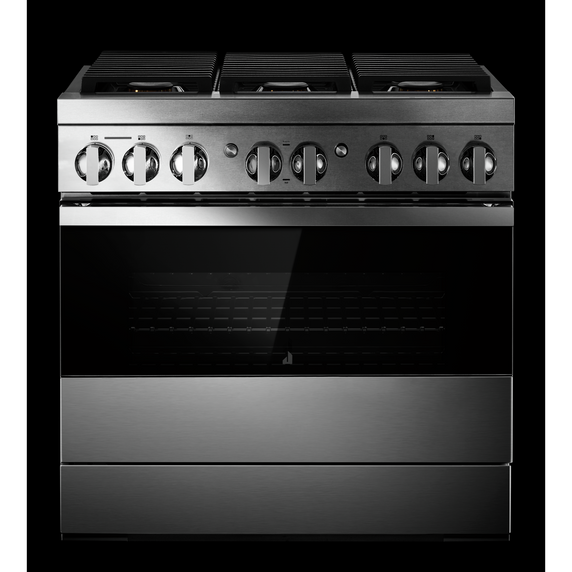 Jennair® NOIR™ 36 Dual-Fuel Professional Range JDRP436HM