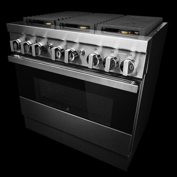 Jennair® 36" NOIR™ Dual-Fuel Professional-Style Range JDRP436HM